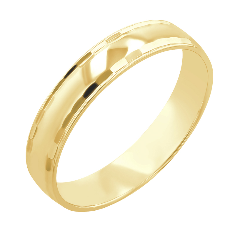 Zlaté snubní prsteny se zdobenými okraji Presca 117266