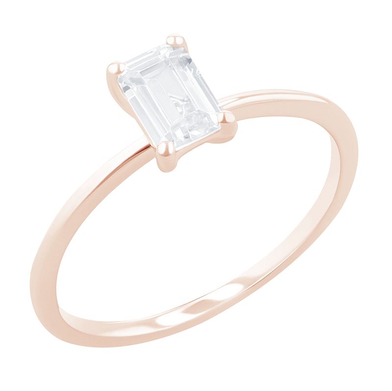 Zásnubní prsten s emerald diamantem Olson 119086