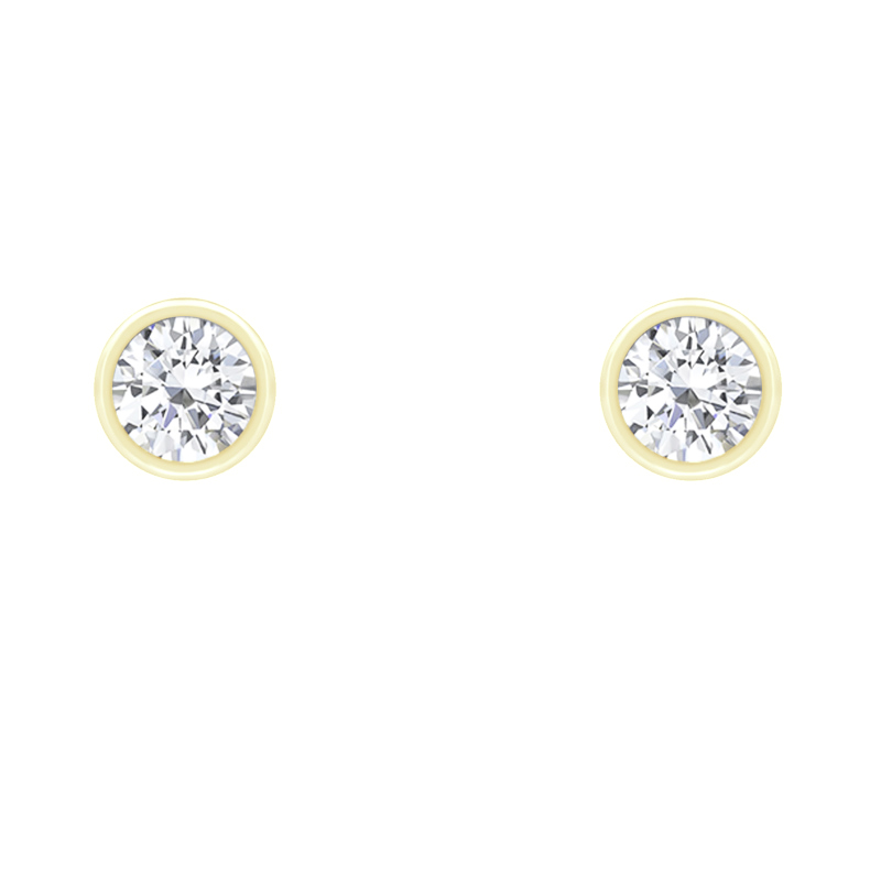 Náušnice s bezel osazenými 0.20 ct diamanty Themisena 119956