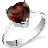 Romantický stříbrný prsten s granátem Laqua