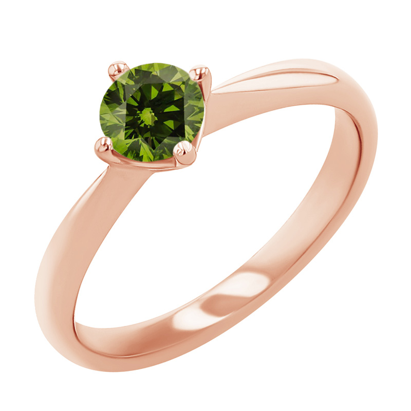 Zásnubní prsten se zeleným diamantem Mahiya 125026