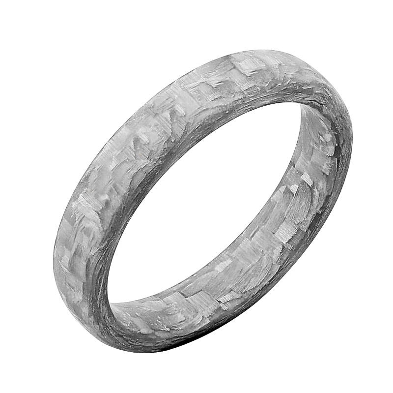 Mírně zaoblené snubní prsteny z karbonu Briony 125186
