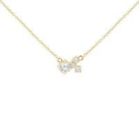 Stříbrný cluster náhrdelník s moissanitem a lab-grown diamanty Millie