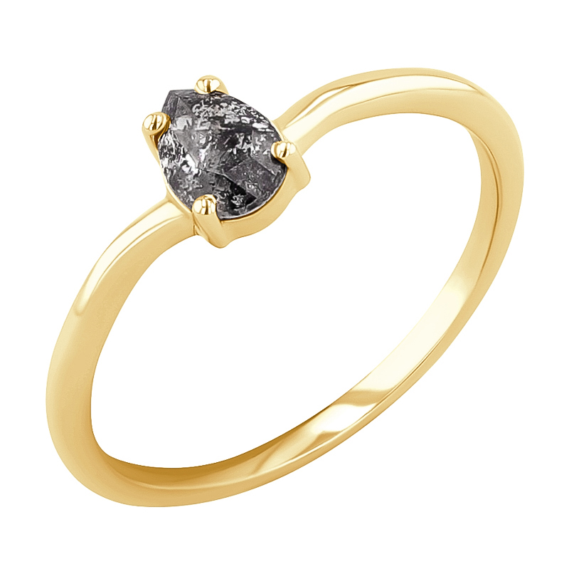 Zásnubní prsten s pear salt and pepper diamantem Roisin 125736