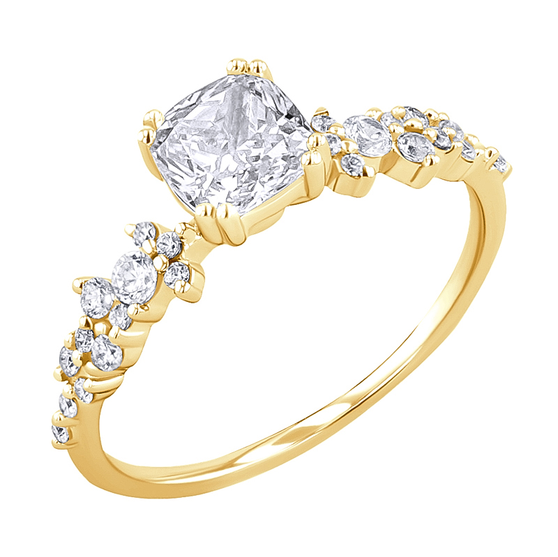 Eppi Zásnubní prsten s moissanitem a lab-grown diamanty Alys R46209