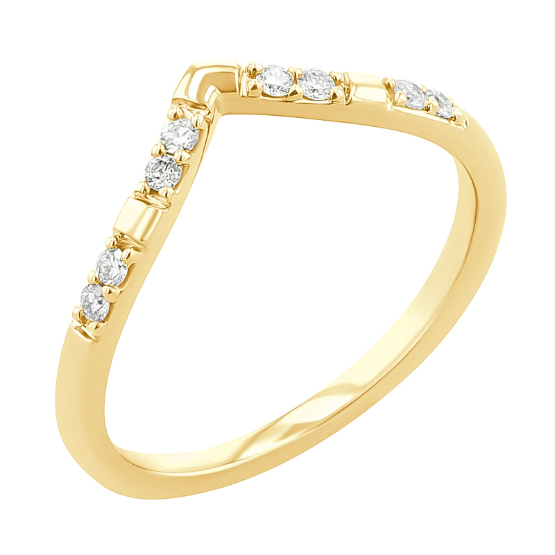 Vykrojený snubní prsten s lab-grown diamanty Patya 125886