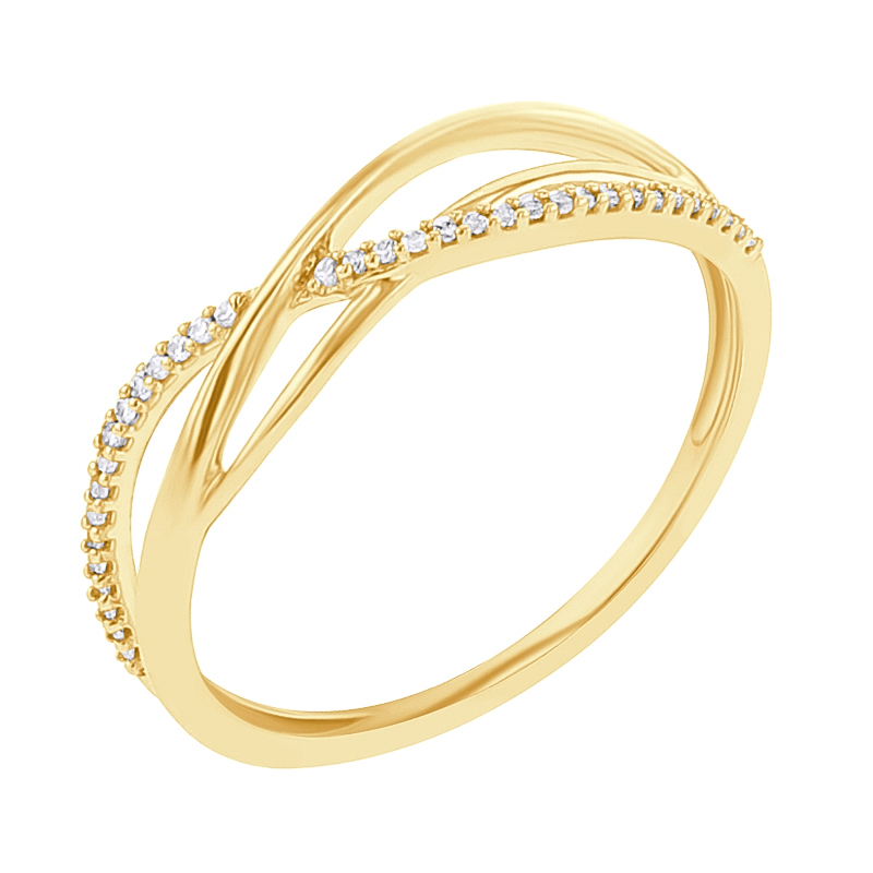 Netradiční diamantový prsten Izabelle 126206