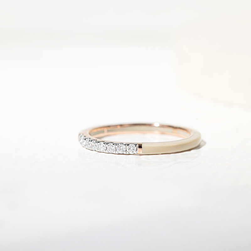 Keramický prsten s diamanty Olyna 127546