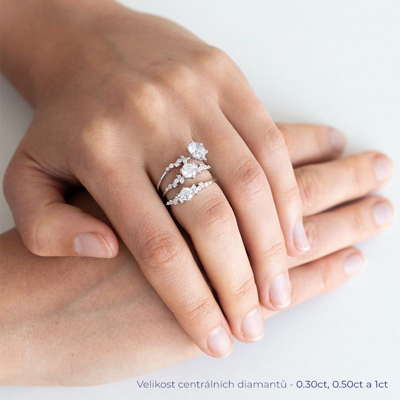 Set prstenů s možností výběru lab-grown diamantu Carina 128086
