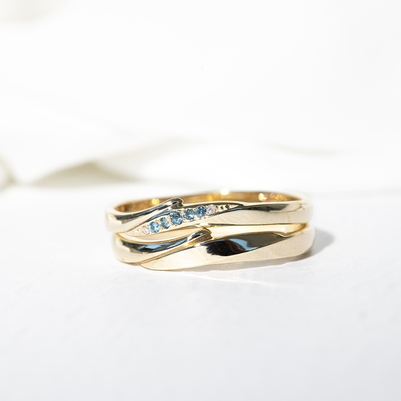 Snubní prsteny ze zlata s diamanty Abella 128606