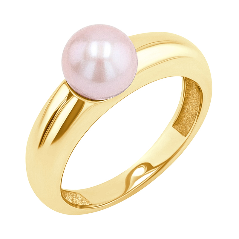 Zlatý prsten s perlou Racer 130696