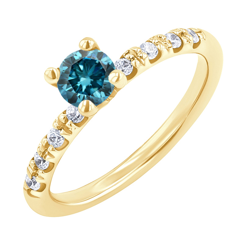 Zásnubní prsten s modrým diamantem Megha 132506