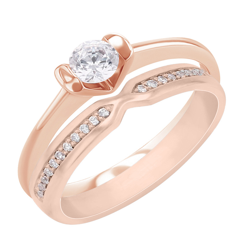 Set prstenů s možností výběru diamantu Asne 132716