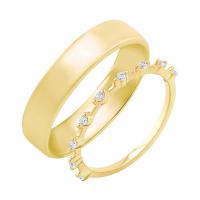 Eternity prsten s lab-grown diamanty a pánský komfortní prsten Khalid