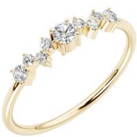Stříbrný cluster prsten se zářivými lab-grown diamanty Percy
