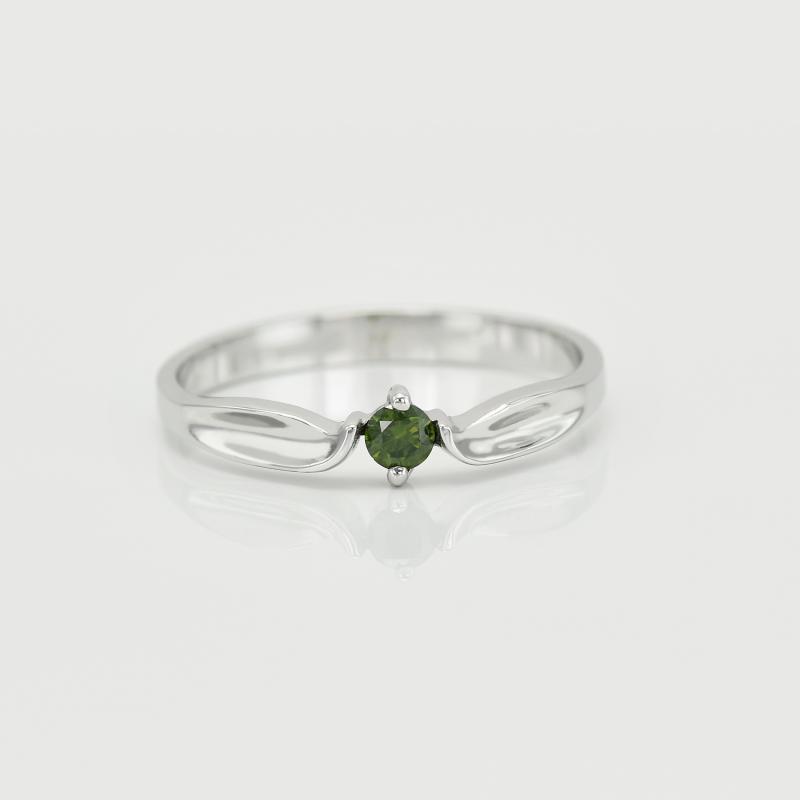 Zásnubní prsten se zeleným diamantem