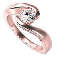 Elegantní zásnubní prsten s diamanty Ratie