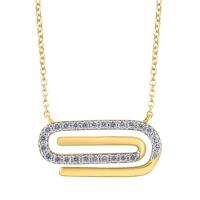 Zlatý náhrdelník s lab-grown diamanty Aly