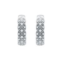 Zlaté kruhové náušnice s diamanty Laura