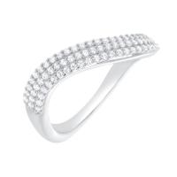 Half eternity zvlněný zlatý prsten s přírodními diamanty Hjalmar