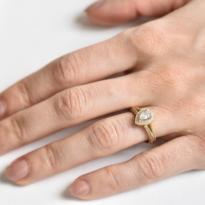 Vintage zásnubní prsten ze zlata 19876