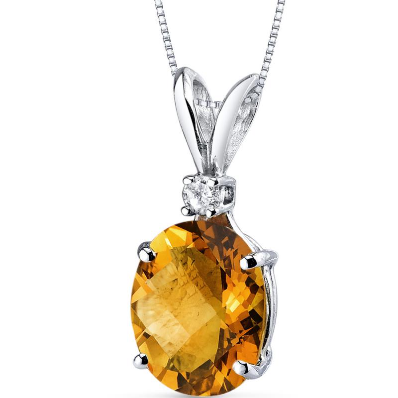 Zlatý citrínový náhrdelník