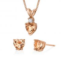 Zlatá kolekce šperků s morganitovými srdíčky a diamanty Sargas