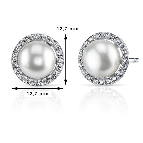 Stříbrné perlové náušnice 2286