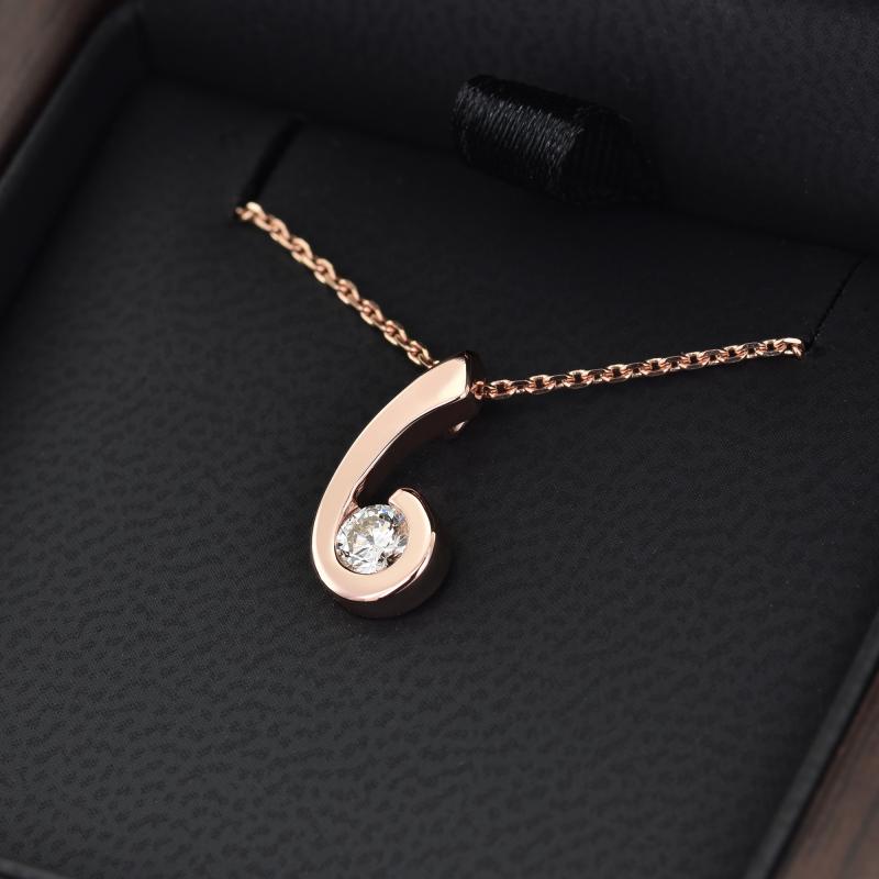 Jemná diamantová elegance ve zlatém náhrdelníku 22896