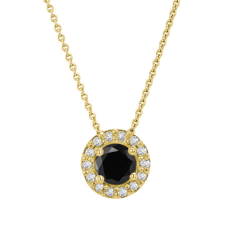Diamantový náhrdelník s černým diamantem 2356