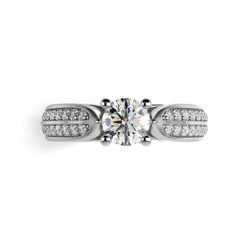 Diamantový platinový prsten 23676
