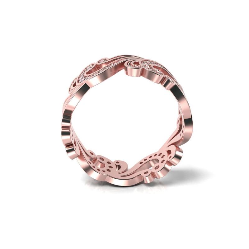 Prsten z růžového zlata 28496