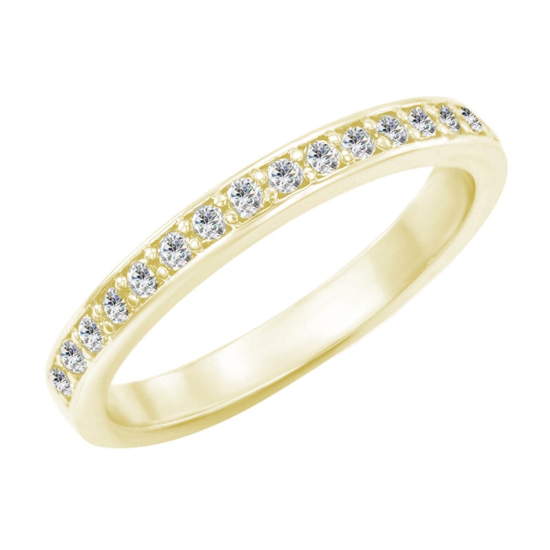 Zlatý eternity prsten s diamanty 29616