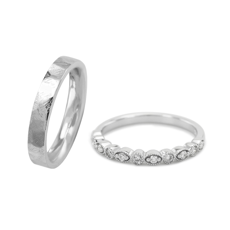 Set snubních prstenů z platiny Waitoli 31336