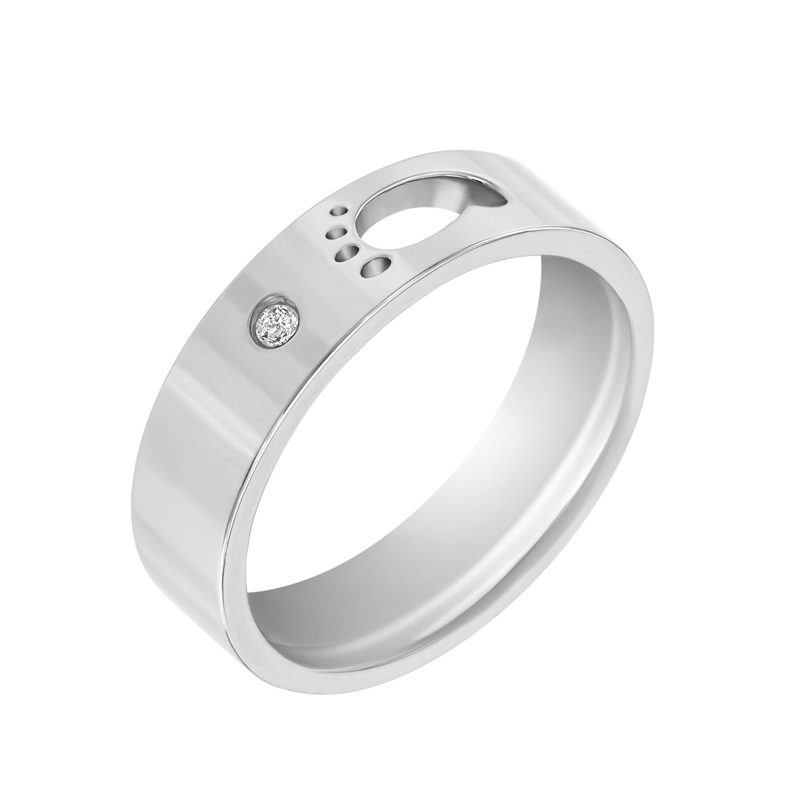 Snubní pánský prsten s diamantem 33476