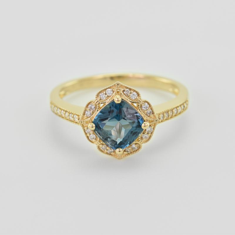 Topazový vintage prsten 34996