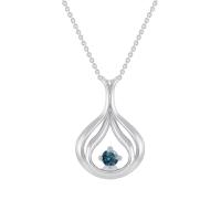 Elegantní zlatý náhrdelník s modrým diamantem Tommie