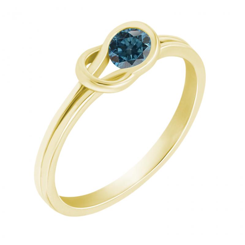 Zásnubní prsten s modrým diamantem 3916