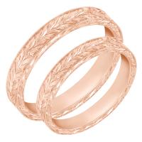 Romantické vintage snubní prsteny ze zlata Hannu