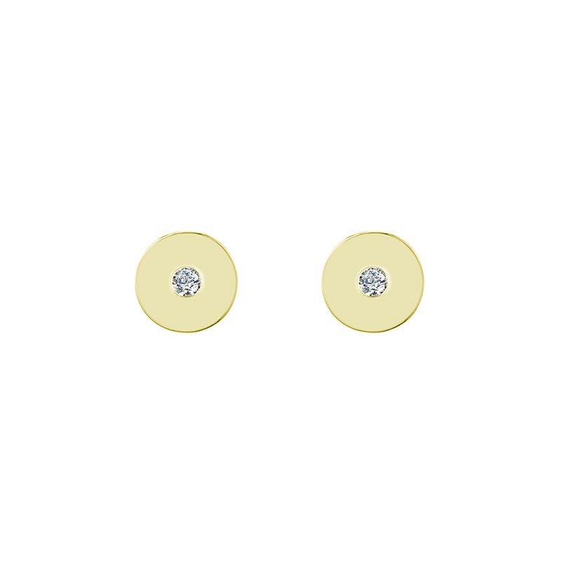 Náušnice ve tvaru disku s diamanty Taxala