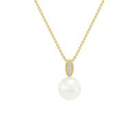 Zlatý perlový náhrdelník s diamanty Alixa