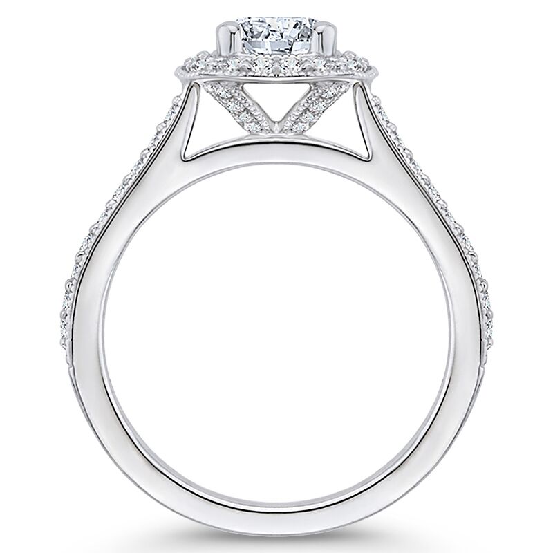 Diamantový zásnubní prsten v halo stylu 46226