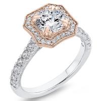 Diamantový zásnubní prsten v halo stylu Persephone