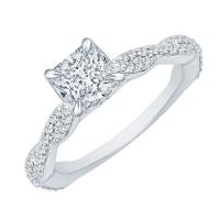 Propletený zásnubní prsten s princess diamantem Boaz