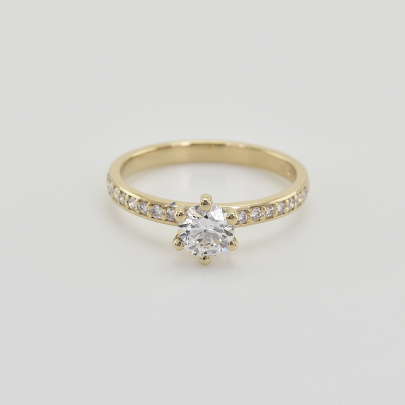 Diamantový zlatý prsten 46526