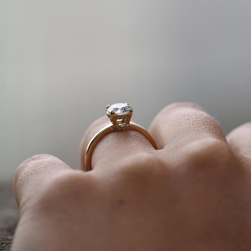 Zásnubní vintage zlatý zásnubní prsten 49956