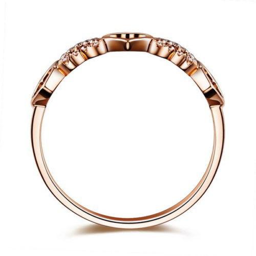 Romantický zlatý prsten 5066