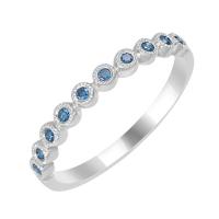 Zlatý prsten s modrými diamanty Danel