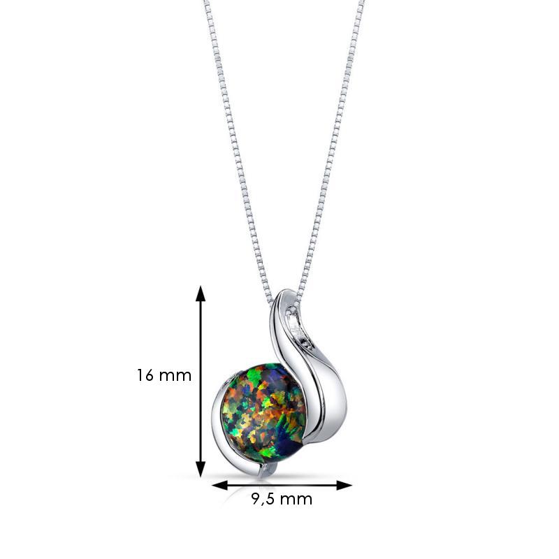 Opálový náhrdelník stříbrný 5946