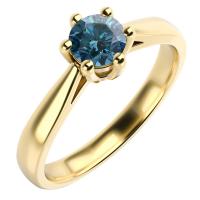 Zásnubní prsten s modrým diamantem Sati